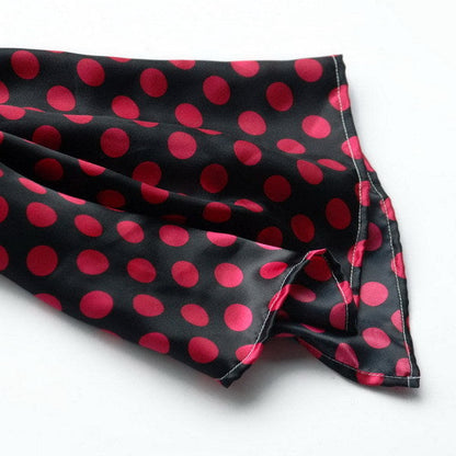 Blando Red Spots & Black Base Lovely Super Soft Silk Scarf/Wrap/Shawl(Small)