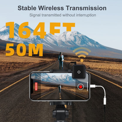 Wireless Lavalier Microphone System; Super Mini And Light 2.4GHz Wireless Microphone System With Transmitter & Receiver For DSLR Cameras And Android Phones; 65ft Range; Lapel Mic For Video Recording