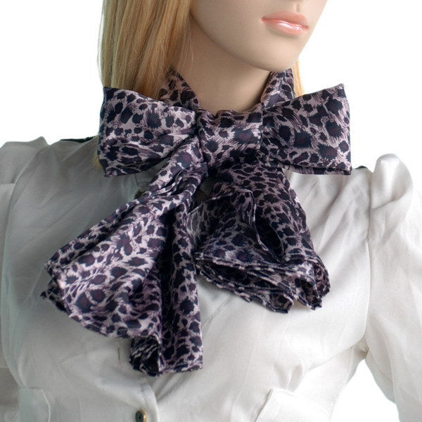 Blando Burgundy Elegant Stylish Leopard Design Natural Silk Scarf/Wrap/Shawl(Large)