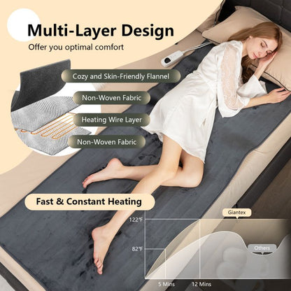 Electric Heated Mattress Pad with 5 Heating Levels and Overheat Protection