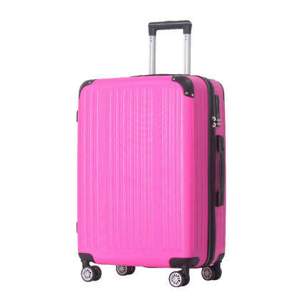 3-Piece Lightweight ABS Hardshell Luggage Set (20", 24", 26") in Honey Powder with Spinner Wheels, TSA Lock, and Adjustable Telescopic Handle - Durable Travel Suitcases