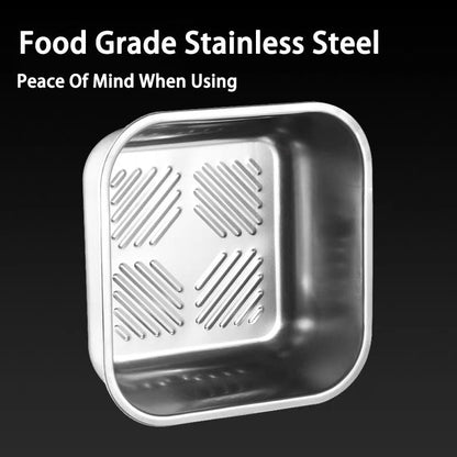 Yakimoto 2/4/6/8/10 PCS Extra-Large Stainless Steel Food Storage Containers With Blue Lids - Deep Design, Airtight Seal, Perfect For Refrigerator Organization, Meal Prep, Lunch Boxes & Kitchen Pantry