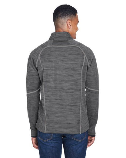 Men's Flux Mélange Bonded Fleece Jacket - CARBON/ OLY RED - S
