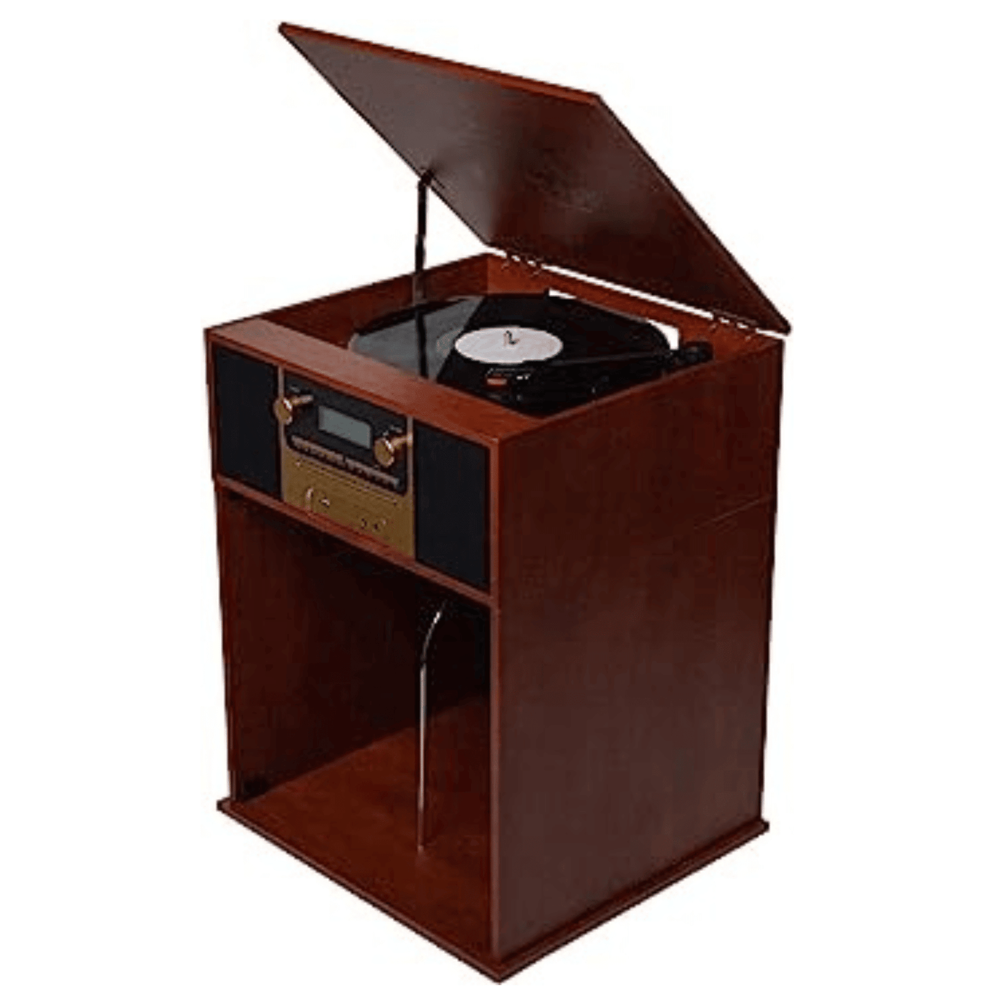 Victor Boyleston 7-in-1 3-Speed Turntable Music Center with Album Storage