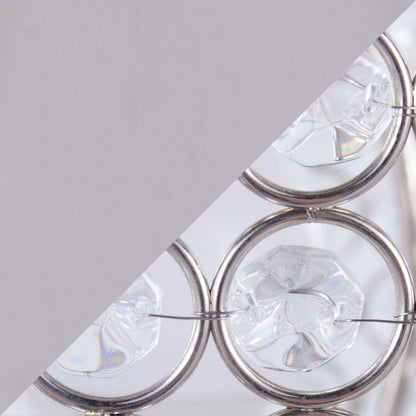 Ashland 27" Contemporary Metal Table Lamp in Polished Nickel with Round Clear K9 Crystal Beads and Polished Nickel Shade from Grandview Gallery by - Set of 2