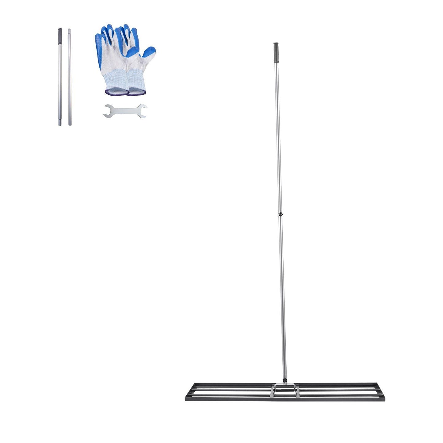 10x48in Lawn Leveling Rake Heavy Duty 83.9in Adjustable Handle for Yard & Garden