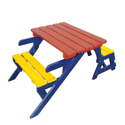 KID'S MULTI-FUNCTIONAL ARM CHAIR;  TABLE+ 2 BENCHES; All-in-one