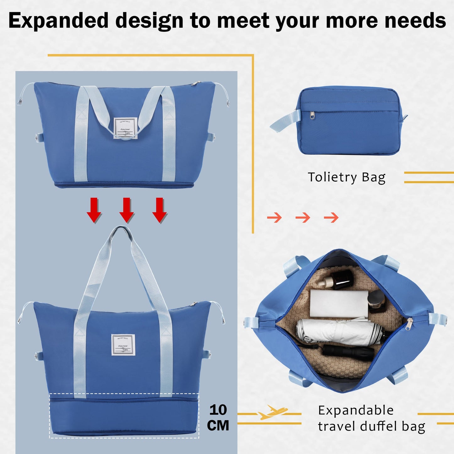 2 Piece Luggage Set with Bags Expanable Spinner Wheels ABS Lightweight Suitcase with TSA Lock 20inch+28inch