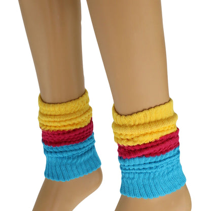 Leg Warmers for Women All Cotton Colorful Soft Knitted Leg Warmer 1 Pair