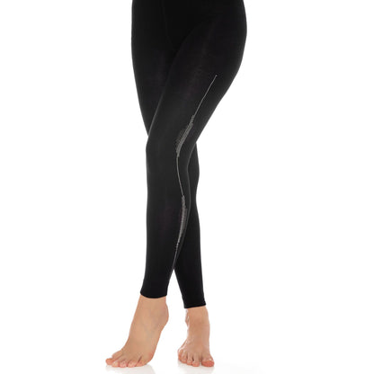 Bamboo Leggings for Women Soft Stretchy Full Length Elastic Leggings with Fancy Accessories