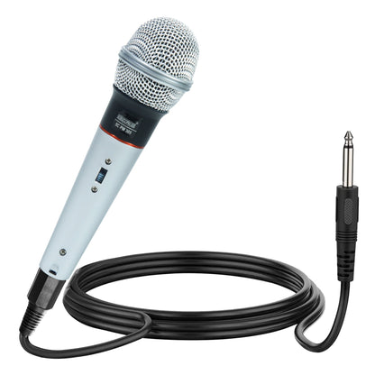 5 Core Microphone Wired Dynamic Vocal Handheld Mic Cardioid Karaoke Unidirectional Microfono w On and Off Switch Includes XLR Audio Cable for Singing, Public Speaking & Parties PM 305