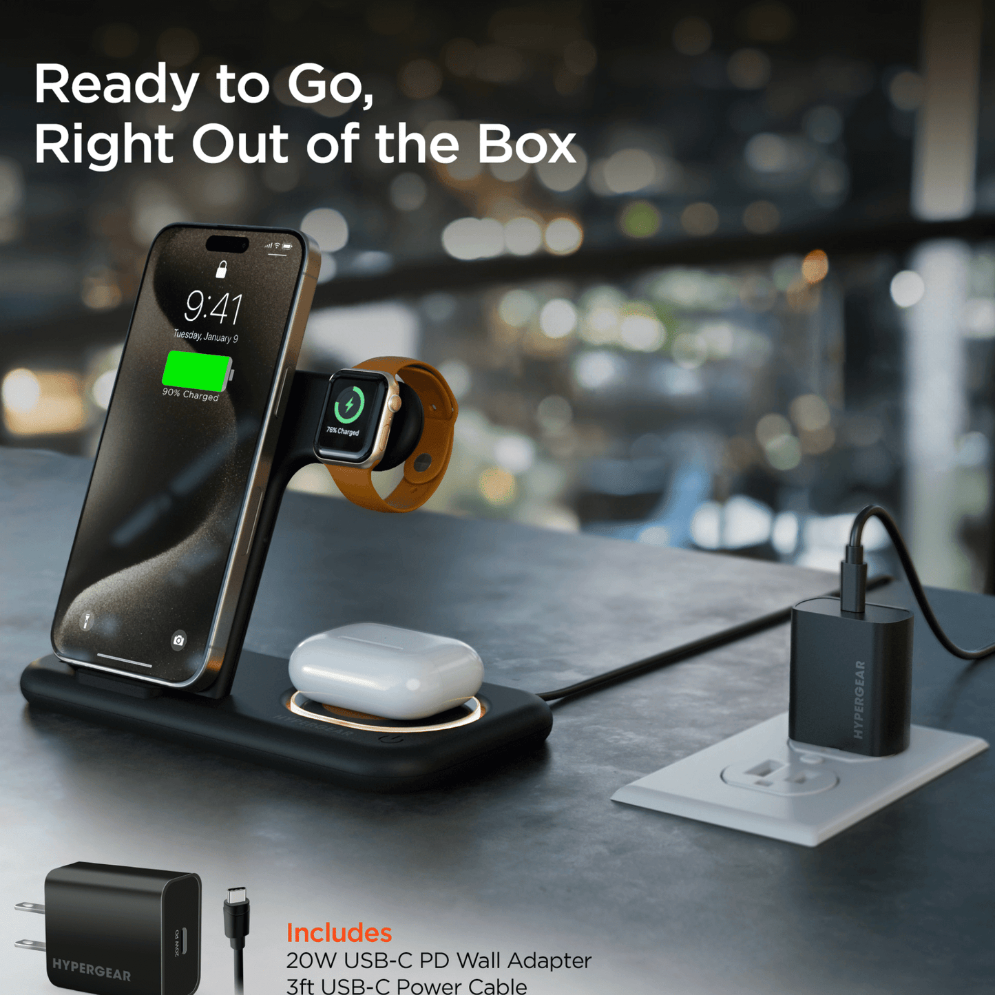 HyperGear 4 in 1 Wireless Charging Stand