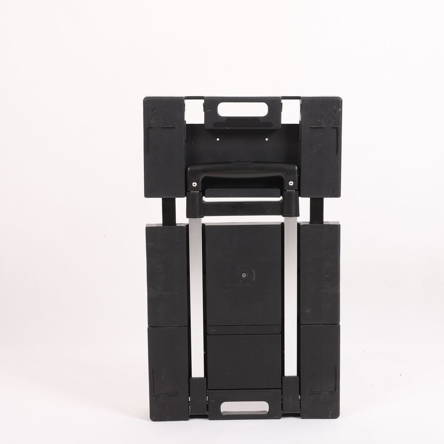 Folding Hand Truck 330lbs, Portable Heavy Duty Dolly Cart, 6 Wheels Collapsible Luggage Cart with 1 Elastic Ropes - Compact Trolley Cart for Easy Moving