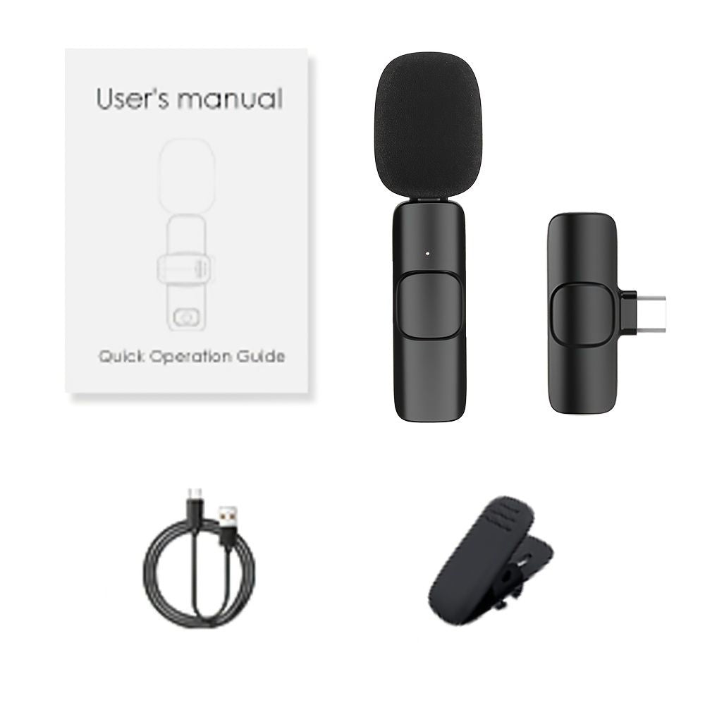 Professional Wireless Lavalier Lapel Microphone For IPhone IPad Plug & Play Lapel Clip-on Mic For YouTube TikTok Interview Live Stream Video Recording Auto-sync