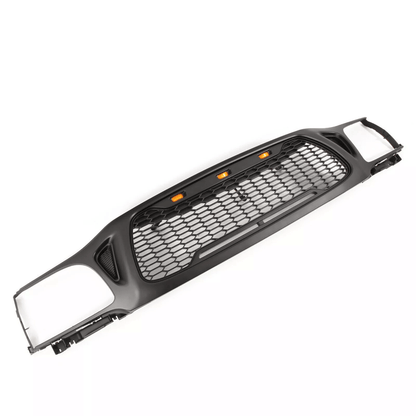 Front Grille fits for Tacoma 2001 2002 2003 2004 With Amber LED Accent Lights Matte Black