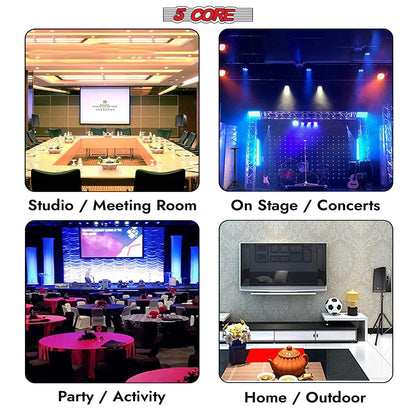 5 Core Speaker Stand Tripod Floor Tall Adjustable Up to 72 Inch DJ Studio Monitor Stands Pole Mount - SS ECO 1PK WOB