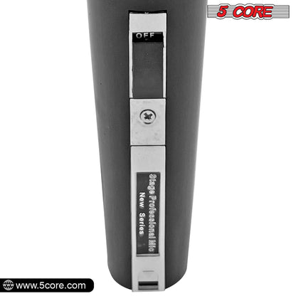 5 Core Microphone XLR Dynamic Mic Karaoke Singing Handheld Microfono Wired Professional Unidirectional 1/4 Plug In Cord Connection for Vocal DJ Music - PM 757