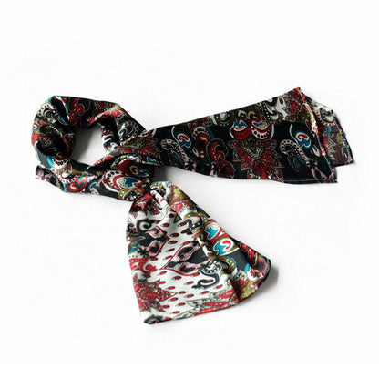 Blando Black & Blue Distinctive Stylish Paisley Pattern Fashion Soft Silky Scarf/Wrap/Shawl(Small)