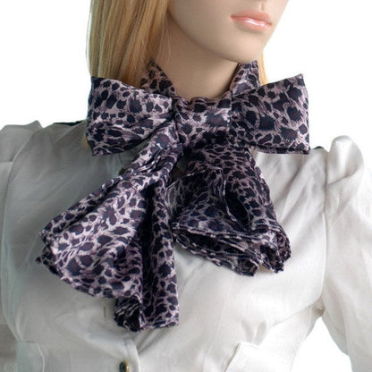 Blando Burgundy Elegant Stylish Leopard Design Natural Silk Scarf/Wrap/Shawl(Small)