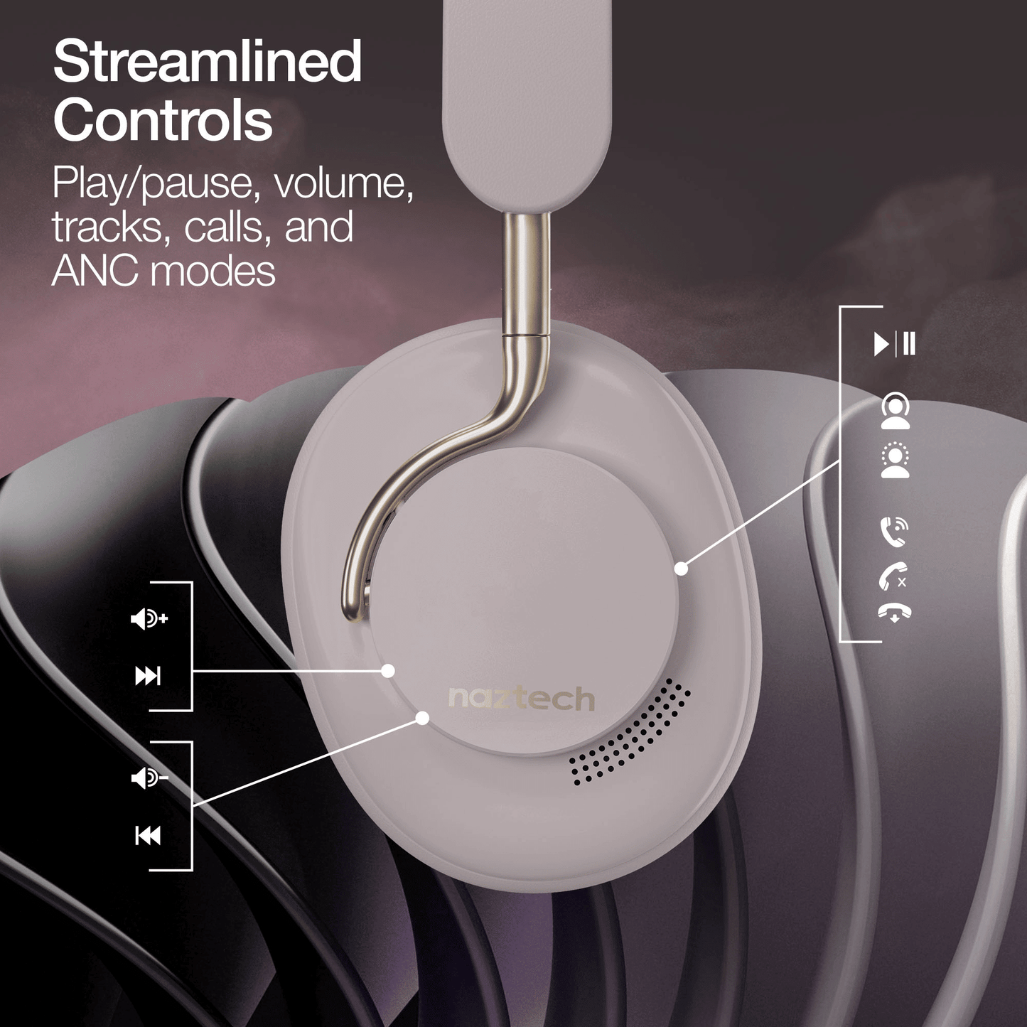 Naztech Aura 360 ANC Wireless Headphones