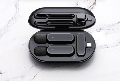 New K60 Intelligent Noise Reduction Wireless Lavalier Microphone 2.4G Charging Chamber Mini Live Reverberation Microphone