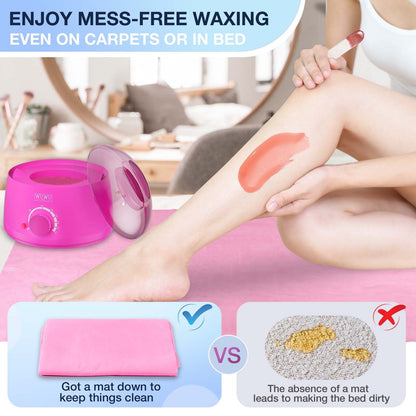 Waxing Kit 69 items - WUWUVISTA Hair Removal Hard Wax kit with Wax Warmer, Wax Beads for Face/Brazilian/Body/Sensitive Skin