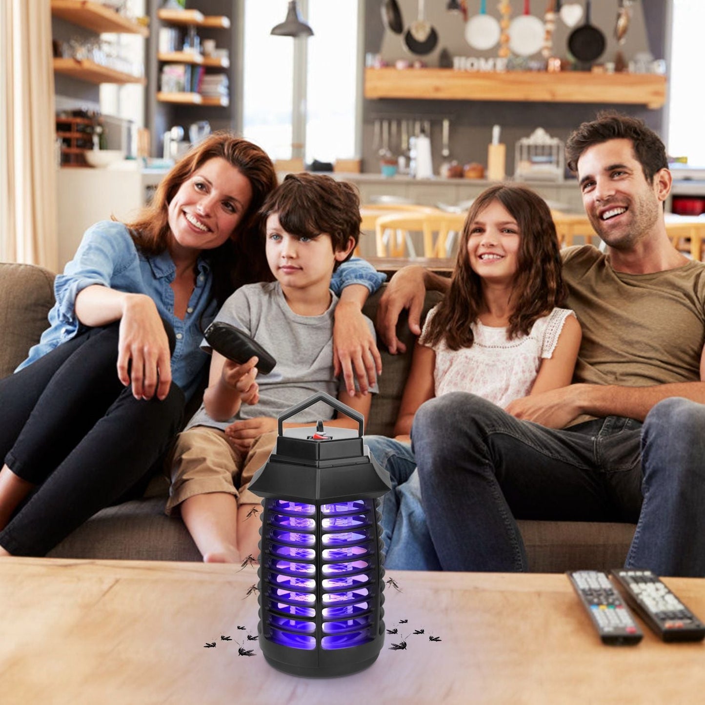 Bug Zapper Electric UV Mosquito Killer Lamp Insect Killer Light Pest Fly Trap Catcher Harmless Odorless Noiseless Narrow Safe Gap For Home Restaurant