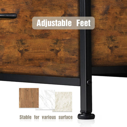 Bedside Table For Bedroom With 10 Fabric Drawers Storage Cabinet Steel Frame Closet For Clothes Storage Display Cabinet