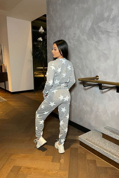 Jogger Lounge Set Star Print
