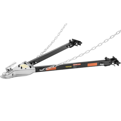 VEVOR Tow Bar, 5500 lbs Towing Capacity with Chains, Powder-Coating Alloy Steel Bumper-Mounted Universal Towing Bar, Coupler Fits 2-Inch Ball Hitch, 39.4-Inch Opening Width, for RV Car Trailer Truck