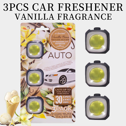 3 Pack Car Air Fresheners - Long Lasting Vent Clips For Men & Women, 3 Pack Up To 90 Days Fits All Car Refresher Odor Eliminator, New Car Scent Variety Pack