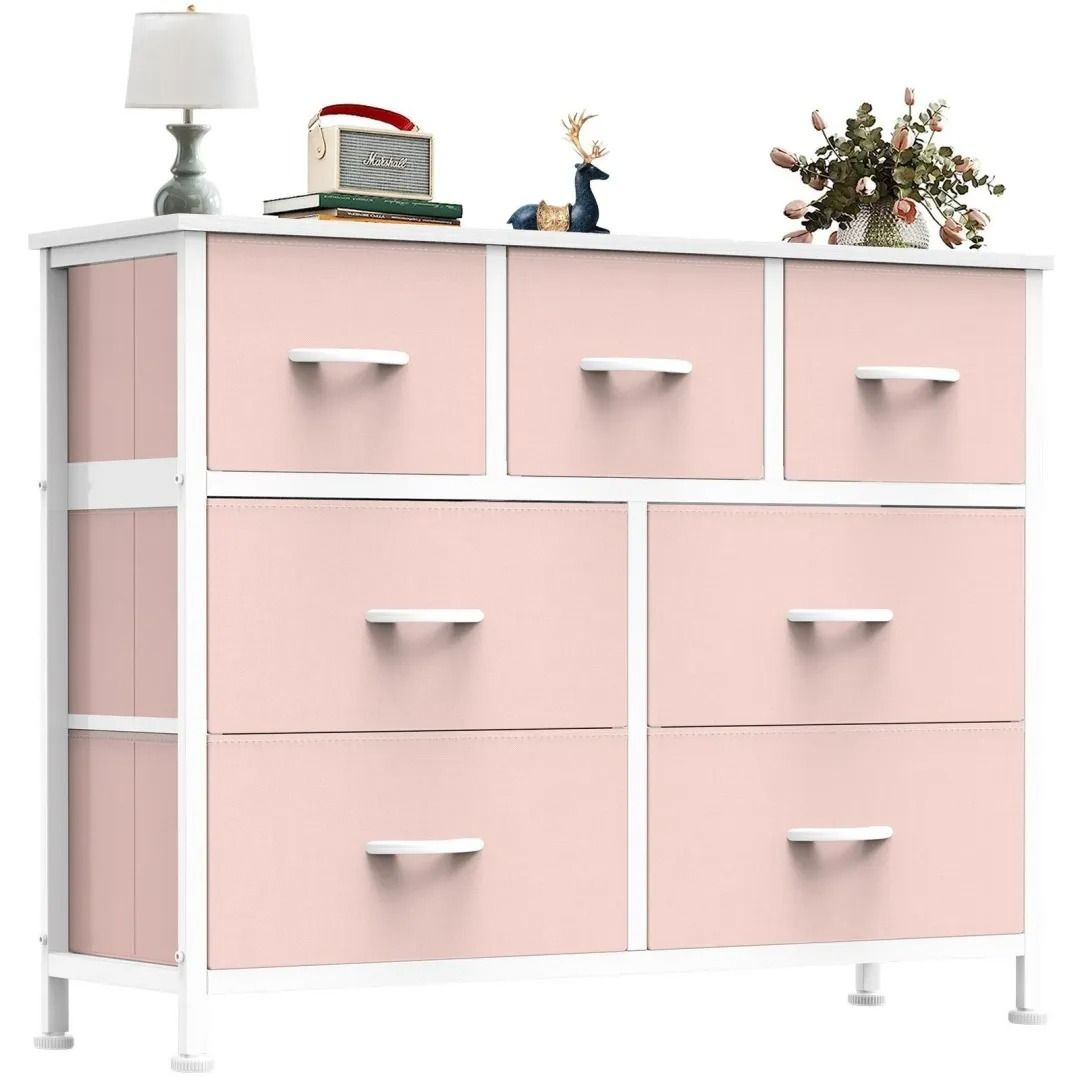 Desser For Bedroom With 7 Fabric Drawers Organizer Storage Closet Chest Clothes For Living Room Display Cabinet Of Furniture