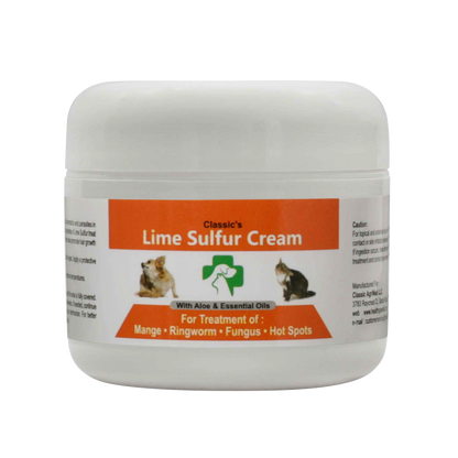 Lime Sulfur Pet Skin Cream - Pet Care and Veterinary Treatment for Itchy and Dry Skin - Safe Solution for Dog;  Cat;  Puppy;  Kitten;  Horse…