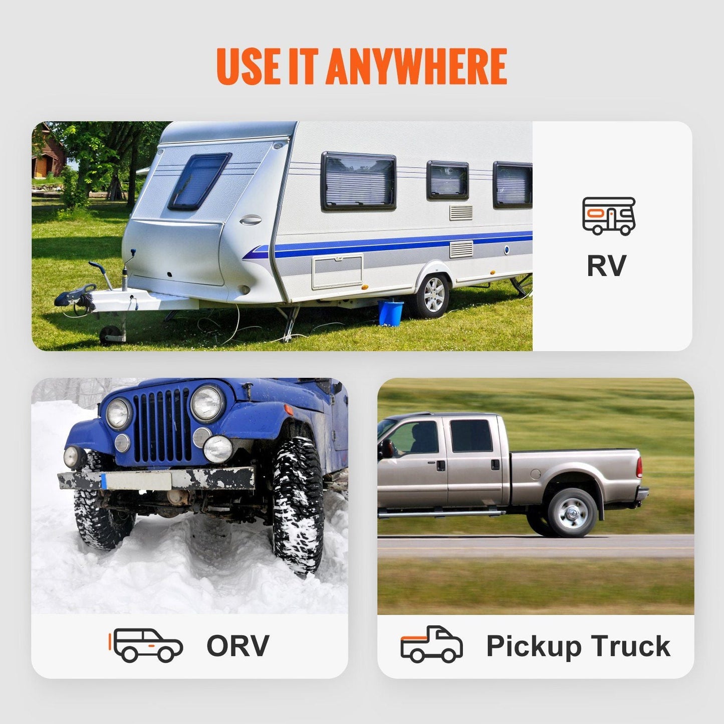 VEVOR Tow Bar, 5500 lbs Towing Capacity with Chains, Powder-Coating Alloy Steel Bumper-Mounted Universal Towing Bar, Coupler Fits 2-Inch Ball Hitch, 39.4-Inch Opening Width, for RV Car Trailer Truck