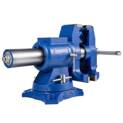 VEVOR 6" Heavy Duty Bench Vise , Double Swivel Rotating Vise Head/Body Rotates 360° ,Pipe Vise Bench Vices 30Kn Clamping Force,for Clamping Fixing Equipment Home or Industrial Use