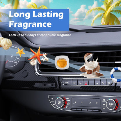 3 Pack Car Air Fresheners - Long Lasting Vent Clips For Men & Women, 3 Pack Up To 90 Days Fits All Car Refresher Odor Eliminator, New Car Scent Variety Pack