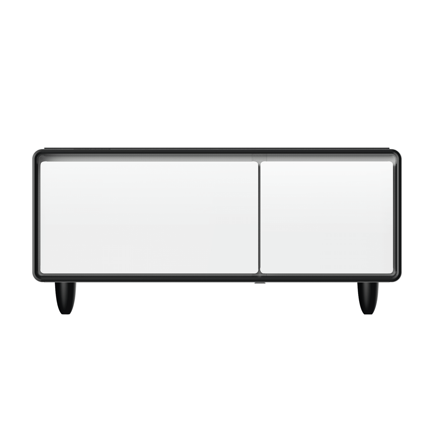 Modern Smart mini Coffee Table with Built in Fridge;  Outlet protection; Wireless charging module; Mechanical temperature control; Power socket; USB interface And power interface.