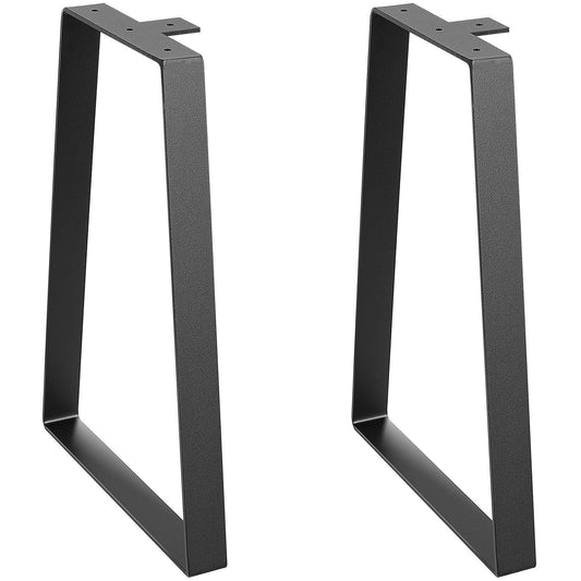VEVOR 16 inch Trapezoid Steel Table Legs, Replacement Furniture Legs Set of 2 for DIY Coffee Tables, Modern Desks, Bench, Night Stands, Sofa, Max Load 400 lbs Heavy Duty, Quick Instalation Legs Black