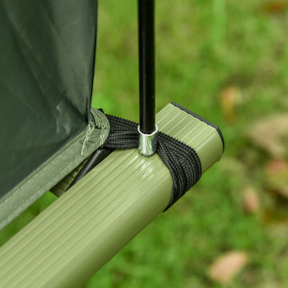 1 Person Folding Camping Cot, Portable Outdoor with Carry Bag, 2-in-1 Elevated Camping Bed Tent Single