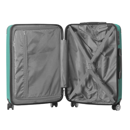 3-Piece Lightweight ABS Hardshell Luggage Set (20", 24", 26") in Fresh Green with Spinner Wheels, TSA Lock, and Adjustable Telescopic Handle - Durable Travel Suitcases