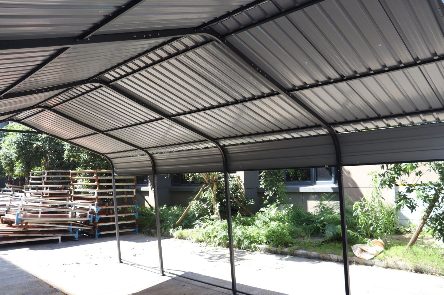 supply Video NEW Metal Carport 12 ×20 FT Heavy Duty with Galvanized Steel Roof, Metal Garage Canopy with Galvanized Steel Roof & Frame, Car Tent Outdoor Storage Shed for Car, Boats and Truck, Gray