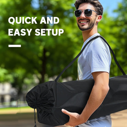Padded Folding Camp Chair for Adults, Double Camping Chairwith Armrests, Cup Holders, Carry Bag for Outdoor, Blue