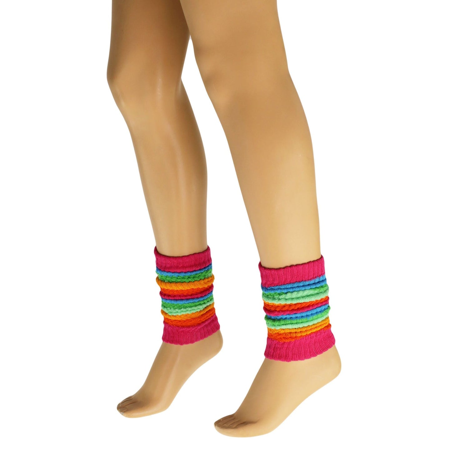 Leg Warmers for Women All Cotton Colorful Soft Knitted Leg Warmer 1 Pair
