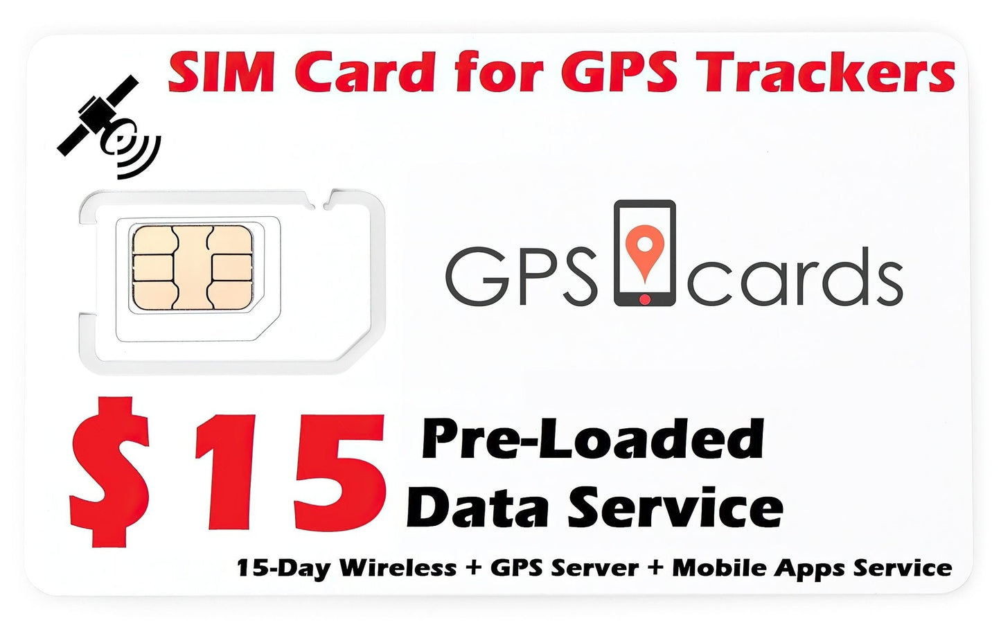 GPS Cards Sim for Mini GF07 GPS Tracker/ Phone Notification/ Speed Detector