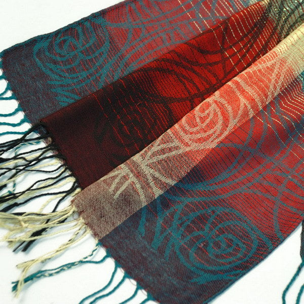 Blancho Bedding -Pa-a09-3 Moon & Stars & Roses Elegant Fashion Smooth Touch Tassel Ends Pashmina/Shawl/Scarf
