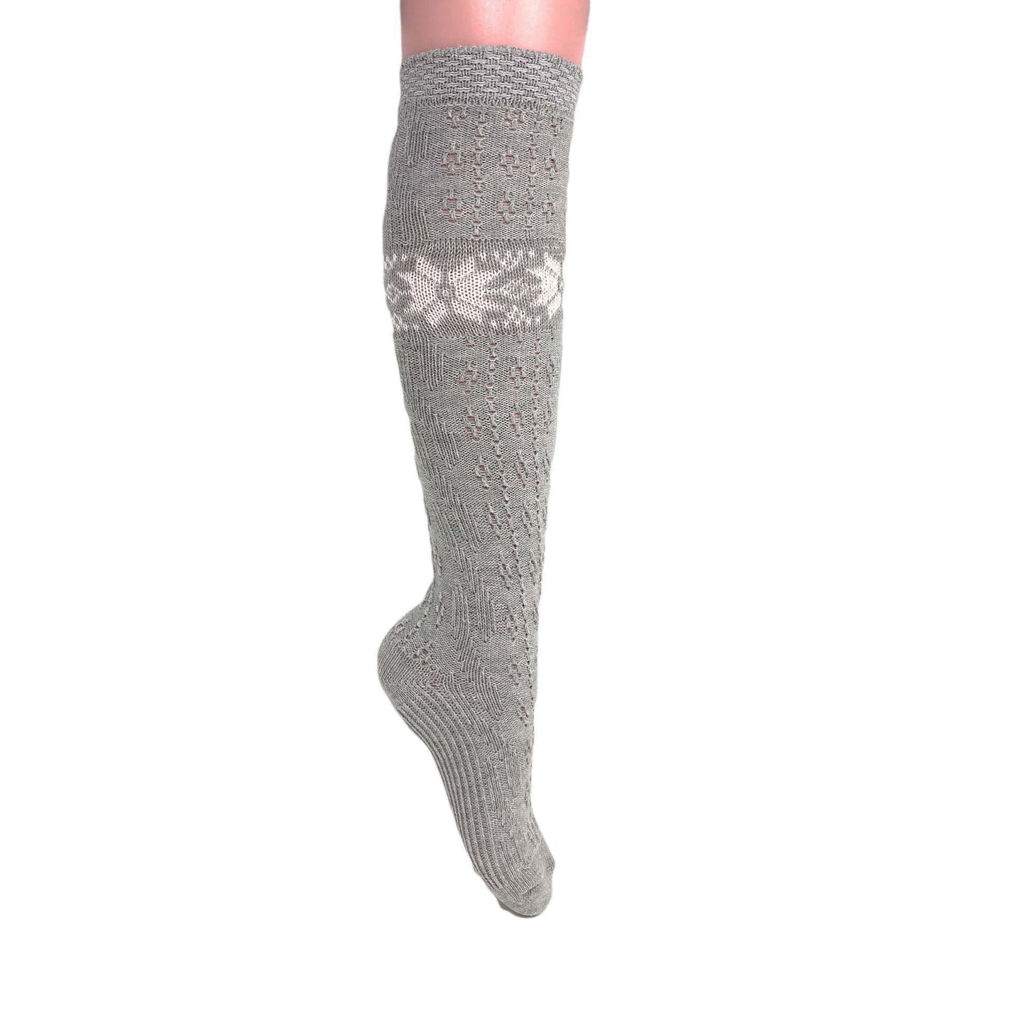 Cotton Knee High Knitted Socks for Women Novelty Knee Socks 1 Pair