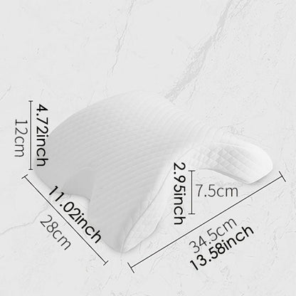 1pc Sleeping Pillow Couple Pillow Arm Pillow Slow Rebound Pressure Cuddle Pillow Memory Foam Travel Arched Shaped U Pillow Providing Comfort And Support Curved Pillow For Couples