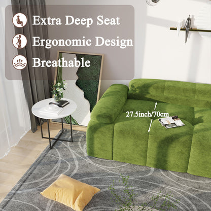 Modern Sofa Bed,Velvet Sleeper Couch,3 Seater Tufted Sofa,And Adjustable Backrests For Small Spaces, Living Room, Bedroom