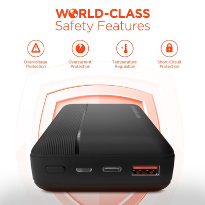 HyperGear 20000mAh 20W PD + USB Power Bank Black