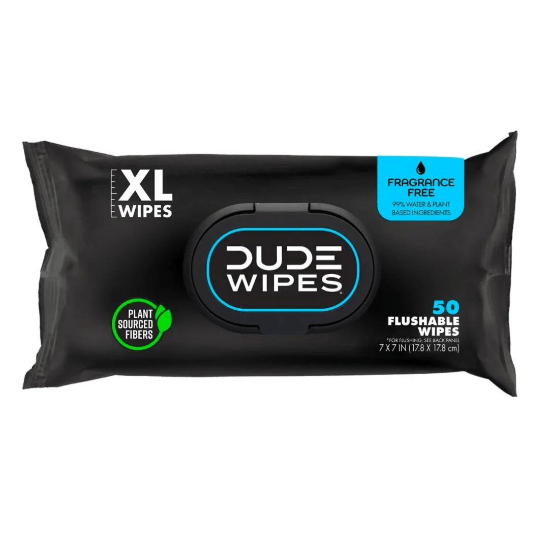 DUDE Wipes XL Flushable Wipes – Extra Large, Unscented, Septic Safe